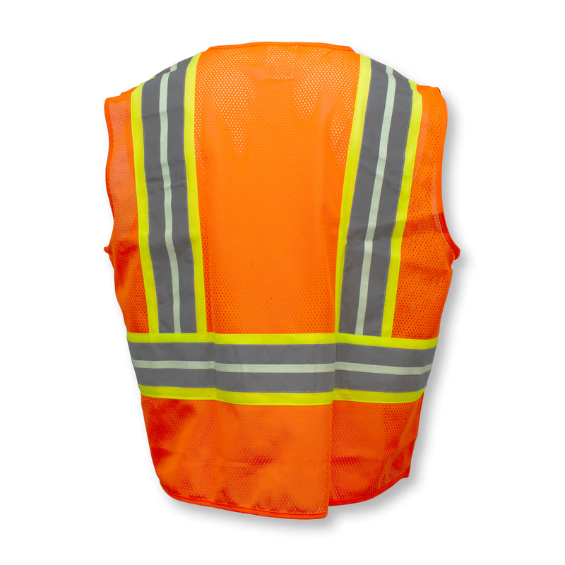 SV22GL-2 Economy Type R Class 2 Safety Glow-in-the-Dark Vest with Two-Tone Trim