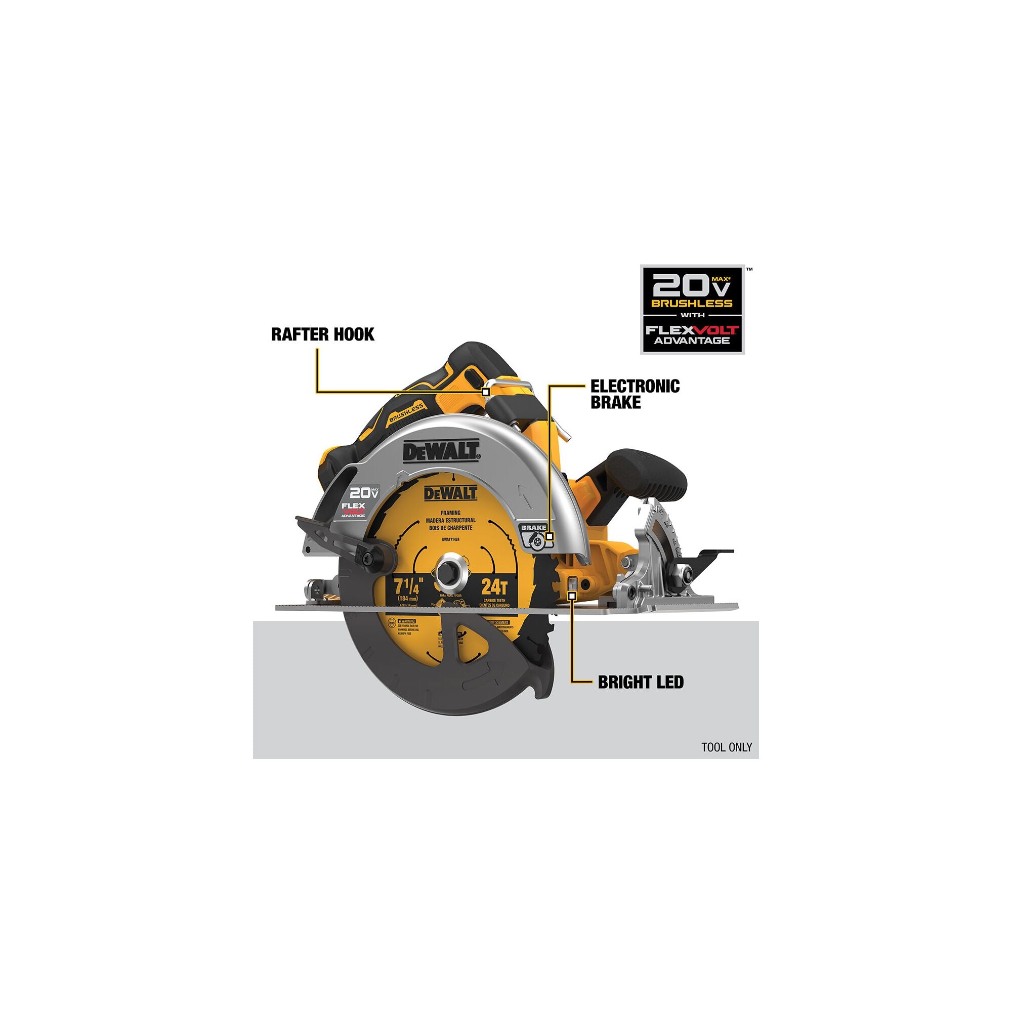 DeWALT DCS573B 20/60 Flex Volt XR Circular Saw Tool Only