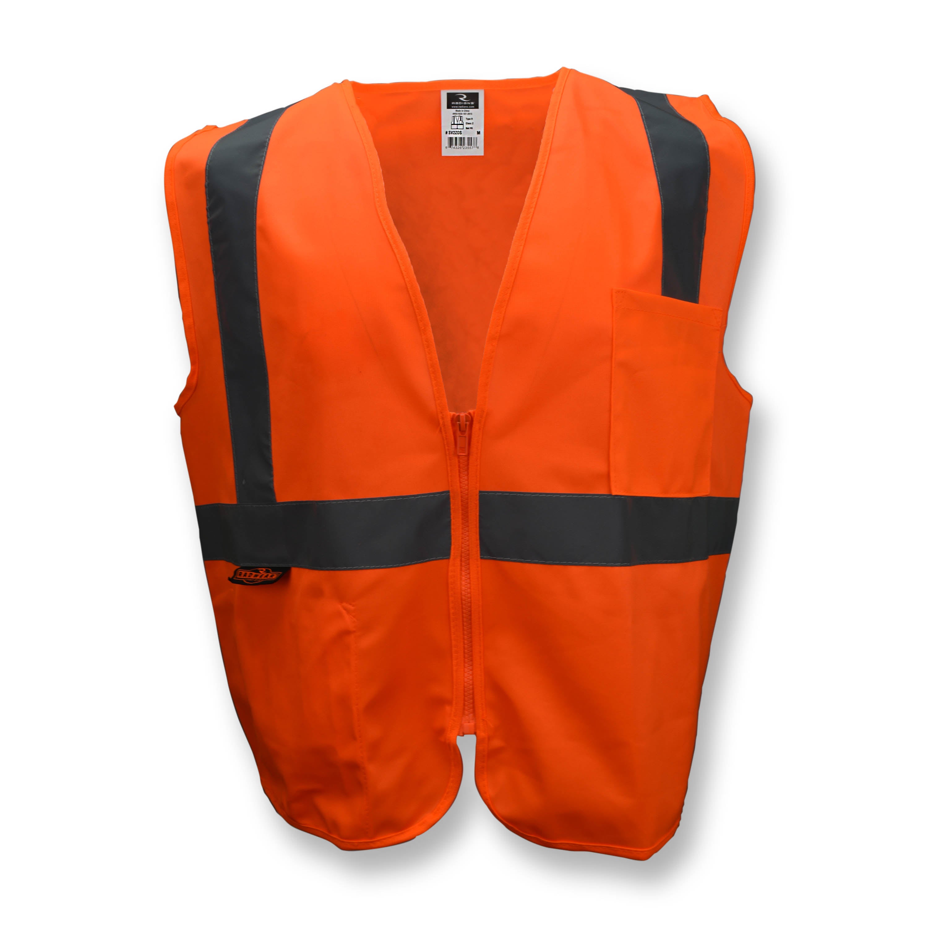 Radians SV2OS Class 2 Solid Orange Economy Safety Vest