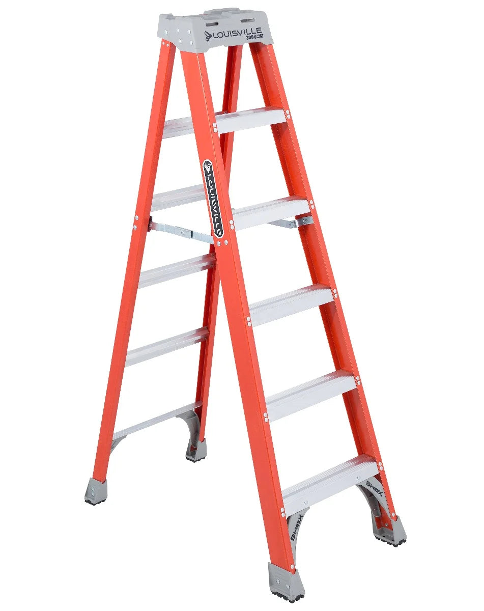 Step Ladder  6' Louisville FS1500  1A Rated 300 Lbs